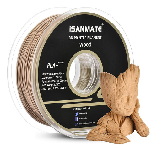 Isanmate - Filamento De Acido Polilactico De Madera De 0.069