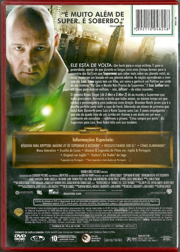 Dvd Superman O Retorno - Novo, Duplo, Com Jogo De Adesivos !
