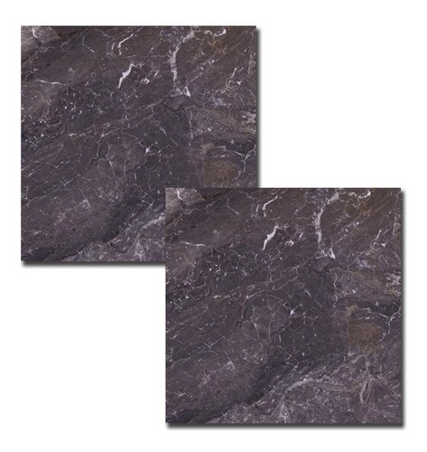 Ceramica Brillante Viena Negro Brillante 60x60 Simil Marmol