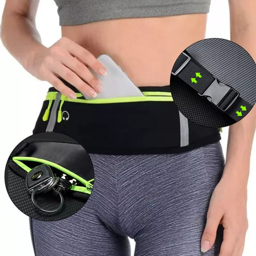 Cangurera Deportiva Luminosa 3pcs Para Correr Hombre Mujer