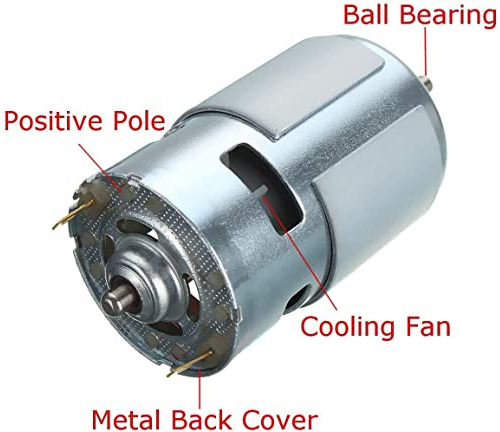 Motor De 775 Dc, 24 V, Máximo 20000 Rpm, Rodamiento De Bolas
