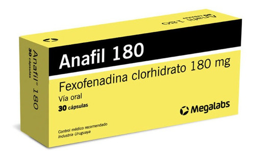 Anafil® 180mg X 30 Cápsulas | Fexofenadina