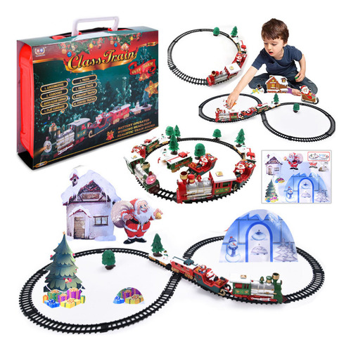 Regalo De Juguete Navideño De Tren Eléctrico, Decoración Nav