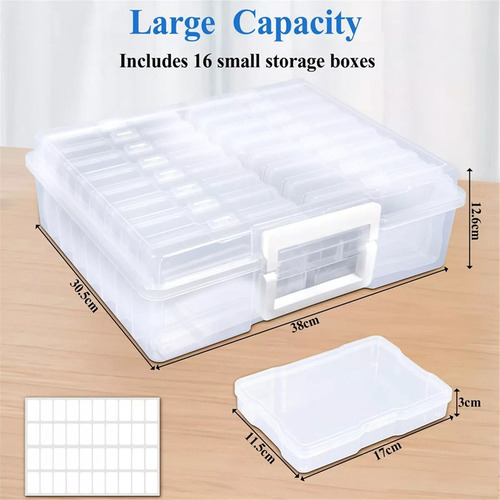 Cajas Portátiles Para Guardar Fotos, Con 16 Compartimentos
