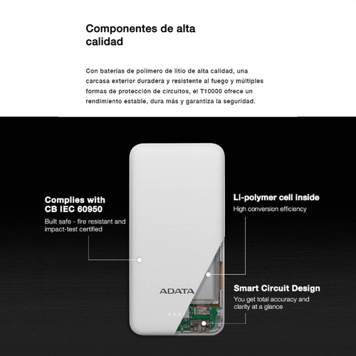 Imagen 6 de 10 de Cargador Portátil Power Bank 10000mah / Compacto Y Delgado