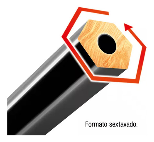 Lápis Grafite Hexagonal Multicolor Faber Castell Cx.12 Unids