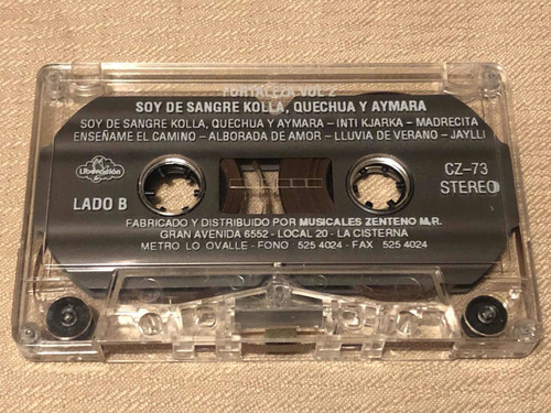 Cassette Fortaleza Soy Sangre Kolla,quechua Y Aymara (Usado)