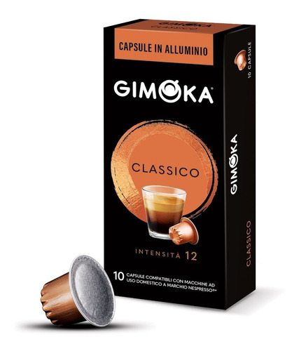 Café Cápsulas Gimoka Classico 10u - Nespresso Compatibles