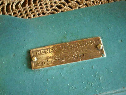 Antigua Balanza Cientifica Henry Troemner 13kg Usa 1950 Azul Acero (Usado)