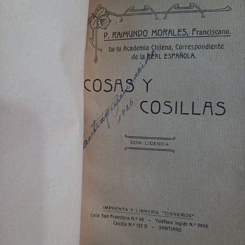 Cosas Y Cosillas - Raimundo Morales