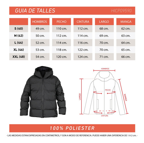 Campera Hombre Capucha Abrigo Puffer Saco Cierre Briganti