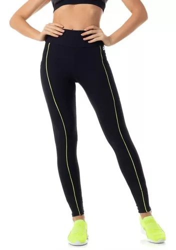 Calça Legging Meia Cinta Academia Romance Fitness Feminino