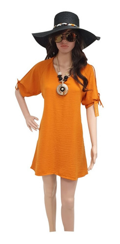Imagen 2 de 3 de Vestido Mujer Manga Abierta Primavera Verano Moda Casual