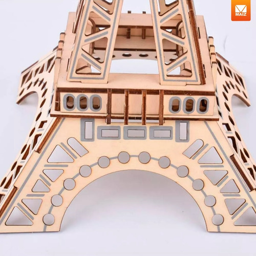 Rompecabezas 3d Madera Mdf Torre Eiffel Decoracion Juguete