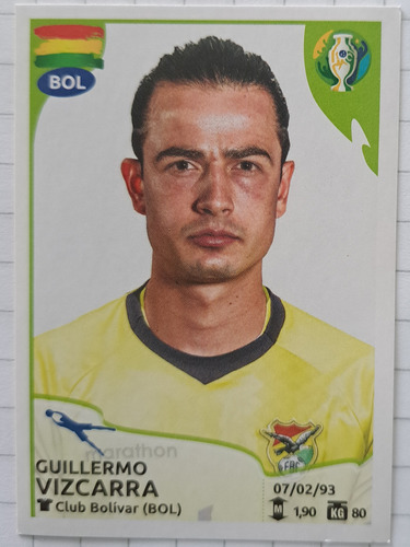 Lámina Album Copa America Brasil 2019 Guillermo Vizcarra #42