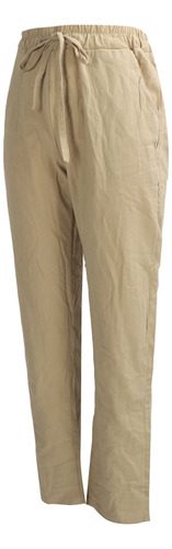 Pantalón Casual Suelto De Lino De Algodón Transpirable