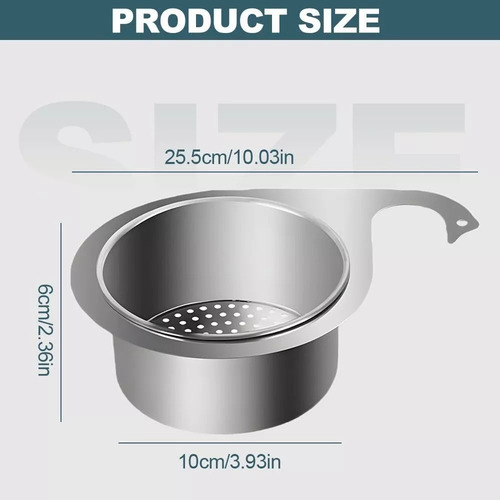 Cesta De Filtro De Fregadero De Acero Inoxidable Con Forma D