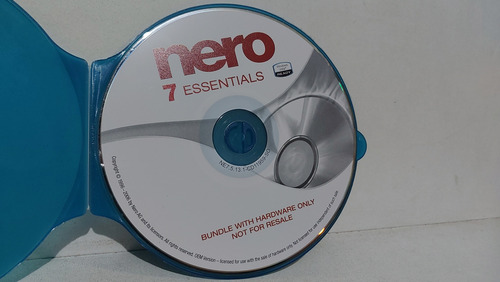 Cd De Instalação Nero 7 Essentials