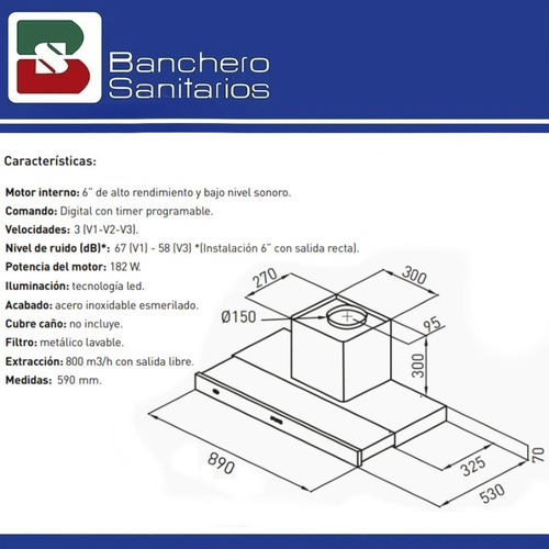Imagen 2 de 8 de Extractor Extensible 90cm Tst Purificador Cocina