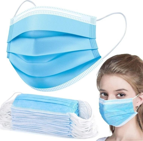 Imagen 2 de 2 de Mascarillas Quirúrgicas Desechables 3 Capas-caja 50 Unidades