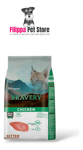 Bravery Kitten Sabor Pollo 2 Kilos