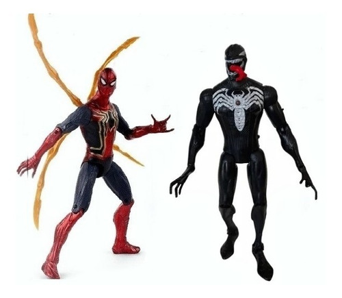 Kit Anti Venom X Homem-aranha Morte Com Garras Tam 17cm