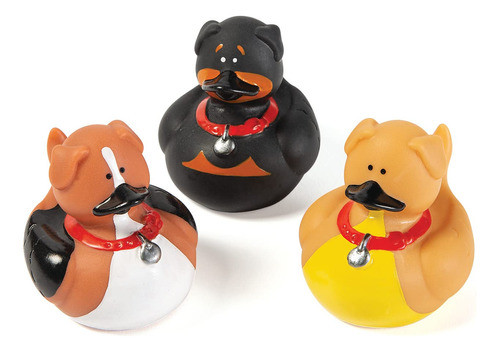 Fun Express Dog Rubber Duckies - Juego De 12 Patos - Recuer.
