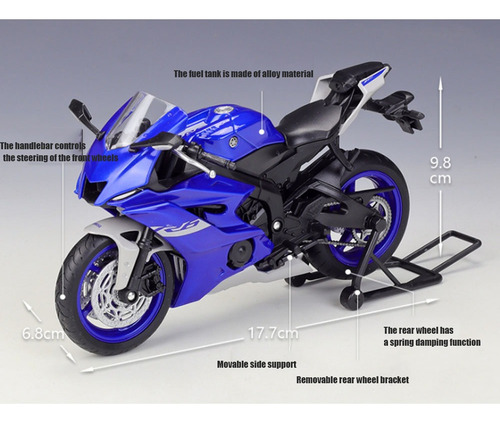 Modelo De Aleación De Motocicleta De Maquinaria Pesada 1:12