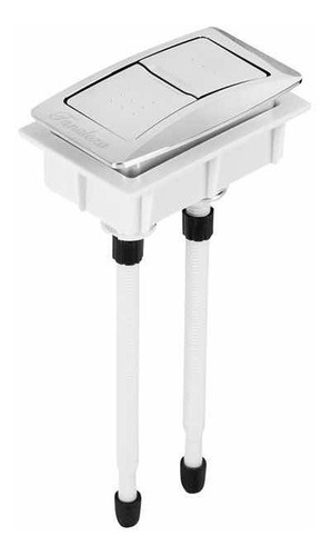 Botón Pulsador Wc Rectangular 35 Por 64 Mm Doble