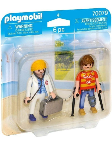 Imagen 1 de 3 de Playmobil Duo Pack Doctora Y Paciente 70079 Ink Educando