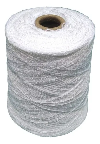 Medio Kilo Hilo Estambre Cristal Blanco