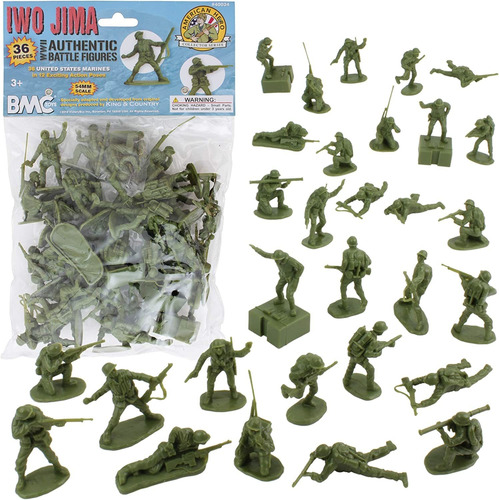 Bmc Ww2 Iwo Jima Us Marines Plastic Army Hombre 36 American