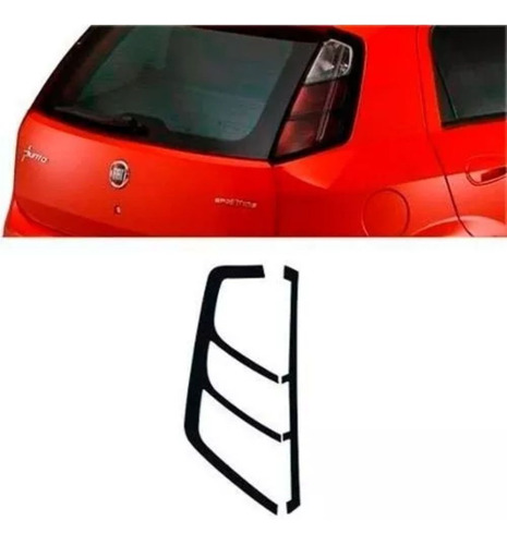 Aplique Máscara Preta P/ Lanterna Traseira Fiat Punto 2008