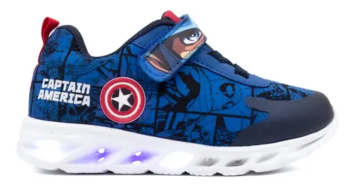 Tenis Capitan Am rica Ni o Agujeta Velcro Luz Led 16.0 22