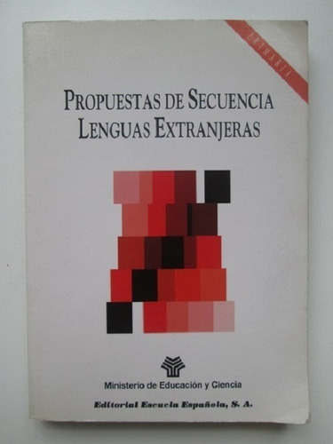 Libro  Propuestas De Secuencia, Lenguas Extranjeras 