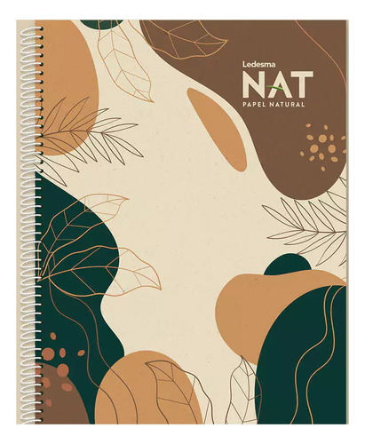 Cuaderno Ledesma Nat 16x21 Con Espiral N° 1 70 Hojas Hoja Lisa