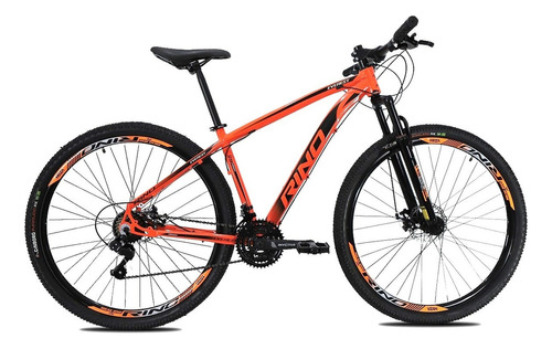 Bicicleta Aro 29 Rino Everest Disco 21v Cambios Index Cor Laranja Tamanho do quadro 17