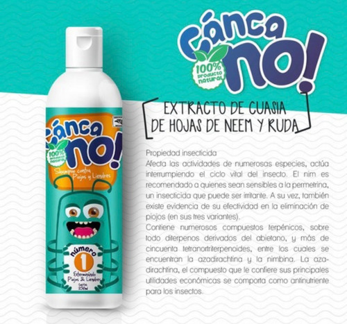 Cancano Shampoo Anti Piojos Liendres Kit 3 Pzas De 250ml Sh