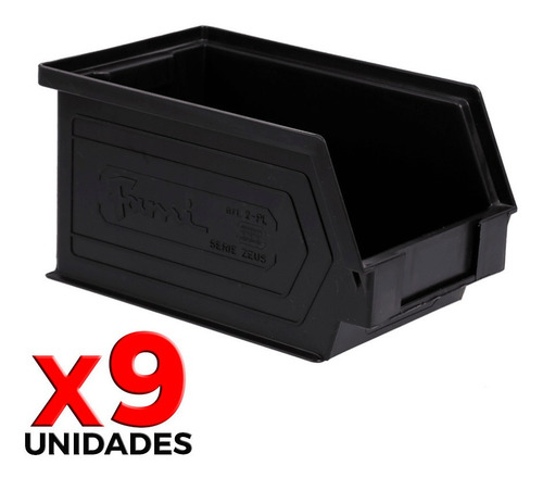 Imagen 1 de 10 de Gavetas Apilables (9 Un.) - 2plz Contenedores P/ Almacenaje