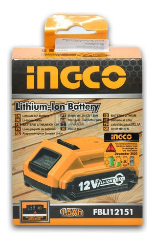 Imagen 2 de 4 de Bateria 12v 1.5 Amp Ingco Fbli12151