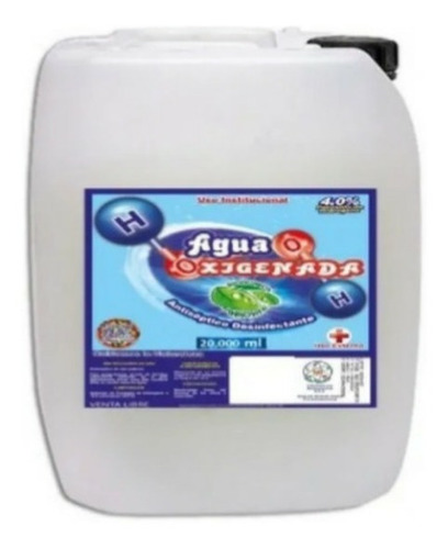 Agua Oxigenada 4% Garrafa 20 Litros R- - L a $5950