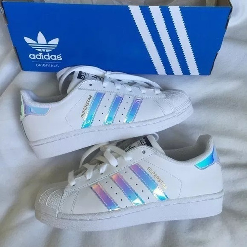 adidas superstar branco holografico