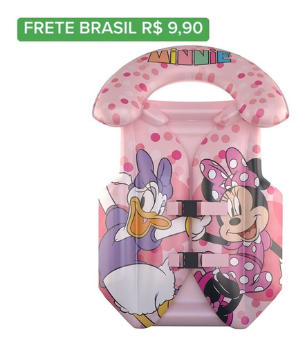 Colete Inflavel Infantil Minnie Etitoys 43x35cm Dyin-040 Lm4