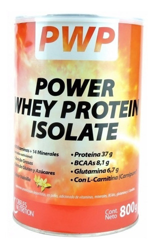 Whey Protein Isolate Pwp Cibeles 800gr Frutilla