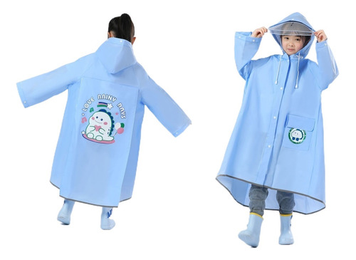 Poncho Reflectante Para Lluvia Niños Con Dibujos Animados