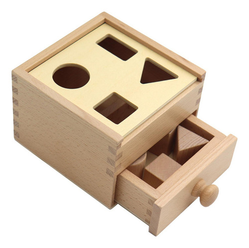Cubo De Clasificación Con Forma De Madera, Caja A Juego,