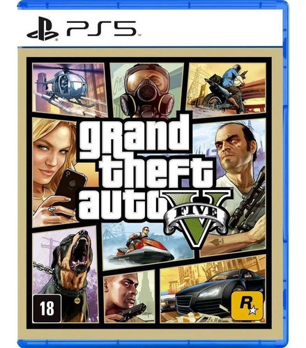 Grand Theft Auto V Jogo Gta 5 Mídia Física Lacrado - Ps5