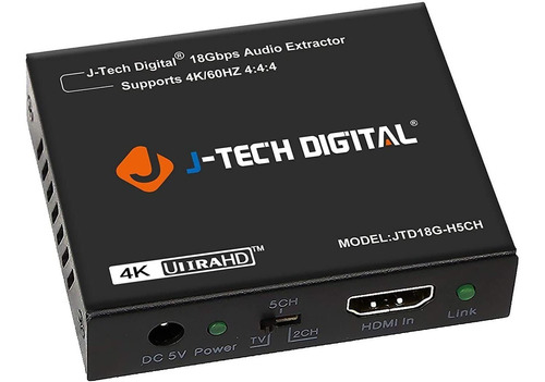 J Tech Digital 4k 60hz Hdmi Audio Extractor Converter S...