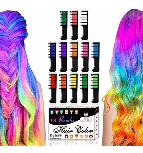 Pintura Cabello Niñas Lavable 13 Colores Bright Hair Chalk