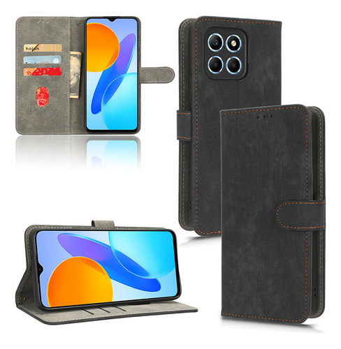 Capa Para Honor X8 5g Couro Resistente A Riscos